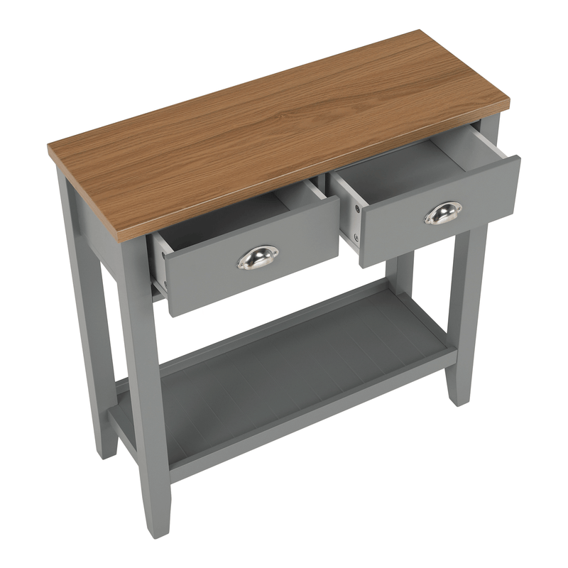 Konzolasztal, szürke/világos dió, JEREVAN