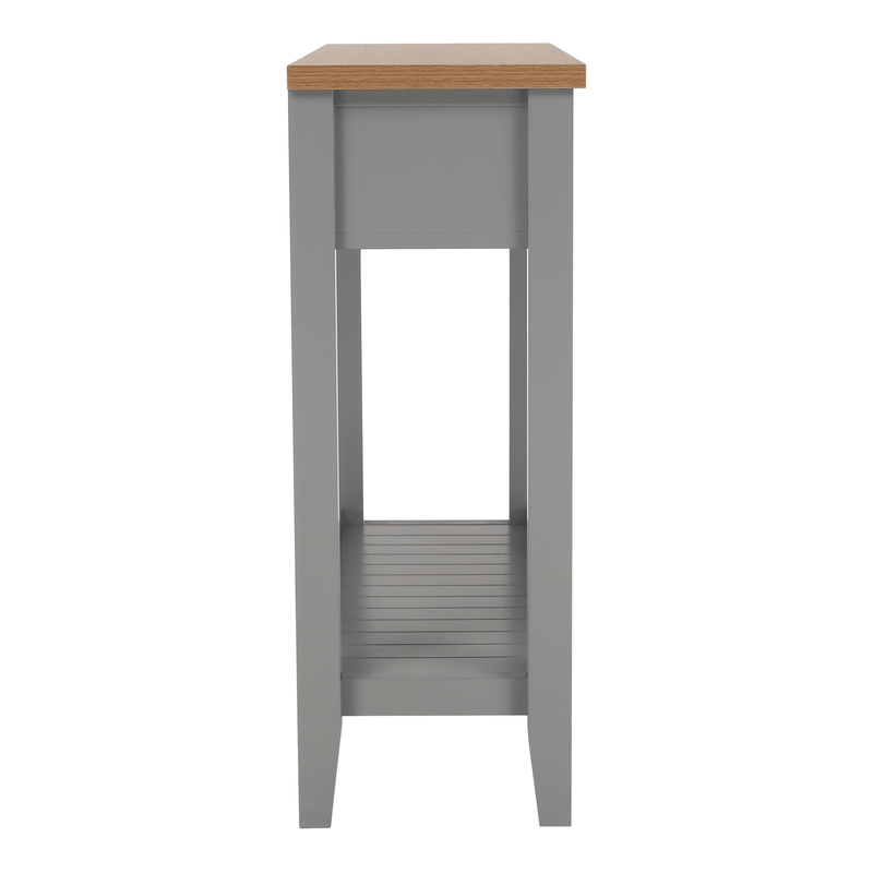 Konzolasztal, szürke/világos dió, JEREVAN