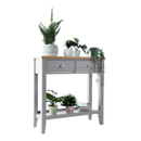 Konzolasztal, szürke/világos dió, JEREVAN