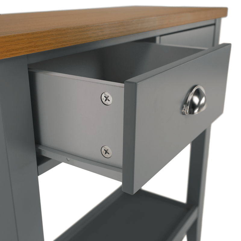 Konzolasztal, szürke/világos dió, JEREVAN