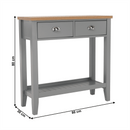 Konzolasztal, szürke/világos dió, JEREVAN