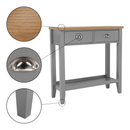 Konzolasztal, szürke/világos dió, JEREVAN