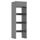 Szekrény mosógép és szárítógép fölé, grafit, JERGI