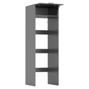 Szekrény mosógép és szárítógép fölé, grafit, JERGI