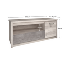 TV állvány 1D1S, nairobi gesztenye/onix, JESI NEW