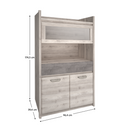 Alacsony vitrin 2D1W1S, nairobi gesztenye/onix, JESI NEW