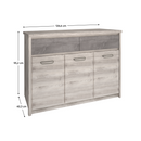 Komód 3D2S, nairobi gesztenye/onix, JESI NEW