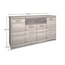 Komód 4D1S, nairobi gesztenye/onix, JESI