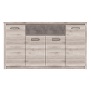 Komód 4D1S, nairobi gesztenye/onix, JESI