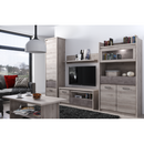 Alacsony vitrin 2D1W1S, nairobi gesztenye/onix, JESI NEW