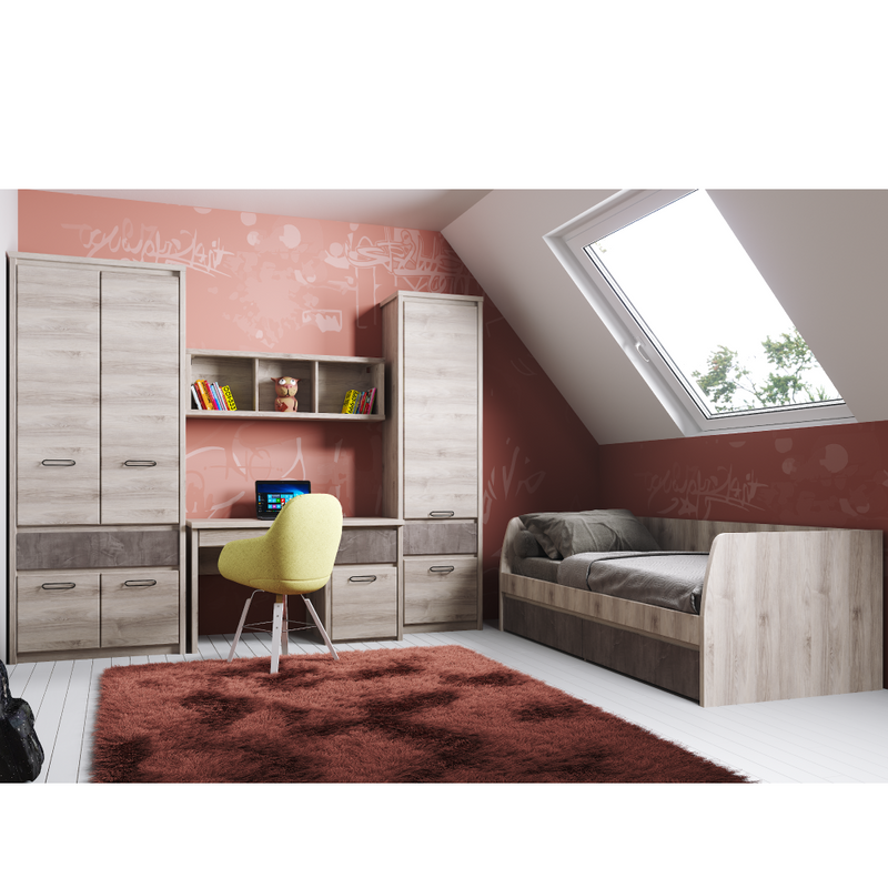 Polcállvány 2D1S, nairobi gesztenye/onix, JESI NEW