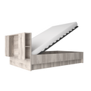 Ágy polcokkal, 160x200, nairobi gesztenye, JESI NEW