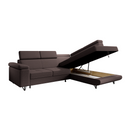 Kinyitható ülőgarnitúra, barna, jobbos, JOGI ROH