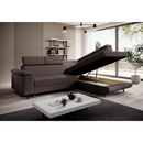 Kinyitható ülőgarnitúra, barna, jobbos, JOGI ROH