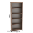 Irodai polcos szekrény, kraft dunkel/fehér, JOHAN 2 NEW 04