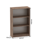 Irodai polcos szekrény, kraft dunkel/fehér, JOHAN 2 NEW 03