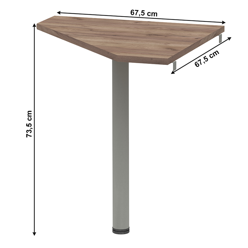 Irodai összeállítás, kraft dunkel/fehér, JOHAN 2 NEW