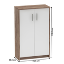 Pc sarok asztal, kraft dunkel/fehér, JOHAN 2 NEW 13