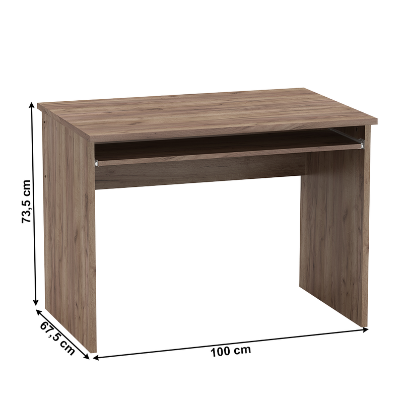 Irodai összeállítás, kraft dunkel/fehér, JOHAN 2 NEW