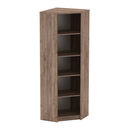 Sarok polcos szekrény, kraft dunkel/fehér, JOHAN 2 NEW 09