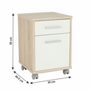 Irodai konténer, sonoma tölgy/fehér, JOHAN 2 NEW 07