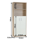 Irattartó zárható szekrénnyel, sonoma tölgy/fehér, JOHAN 2 NEW 10