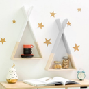 Gyerekpolc, szürke/természetes, JOLI