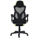 Irodai/gamer szék, fekete/zöld, teherbírás 150 kg, JORIK