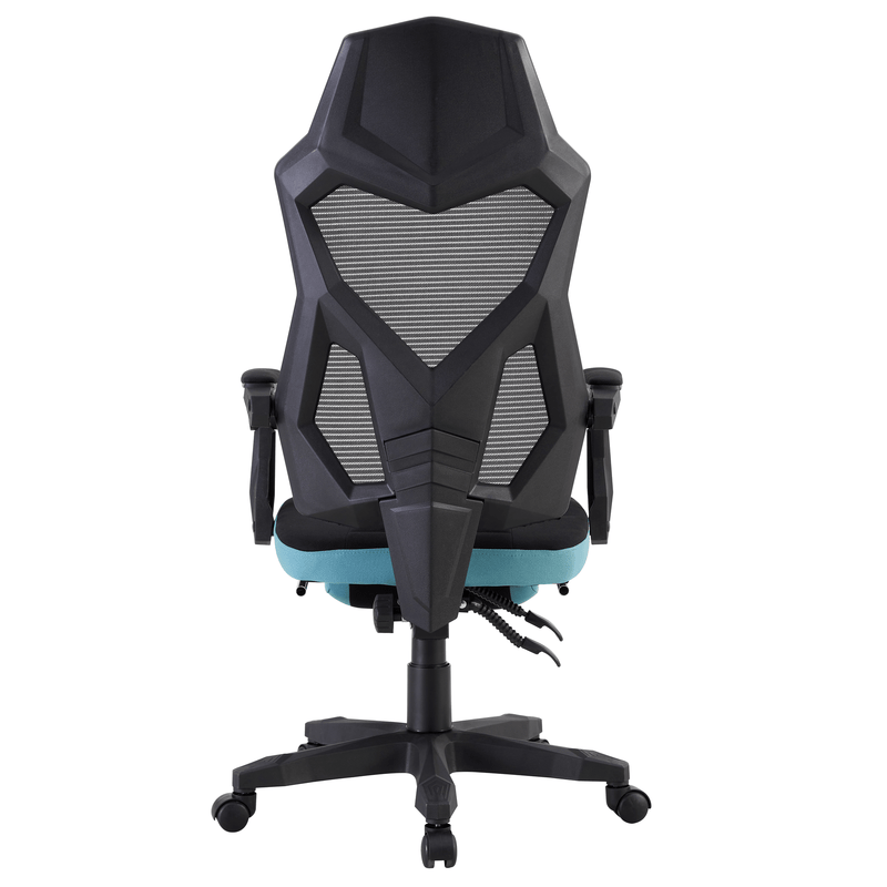 Irodai/gamer szék, fekete/neomint, JORIK NEW