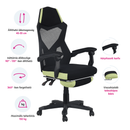 Irodai/gamer szék, fekete/zöld, JORIK