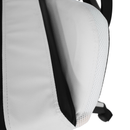 Irodai/gamer szék RGB LED világítással, fekete/fehér, JOVELA