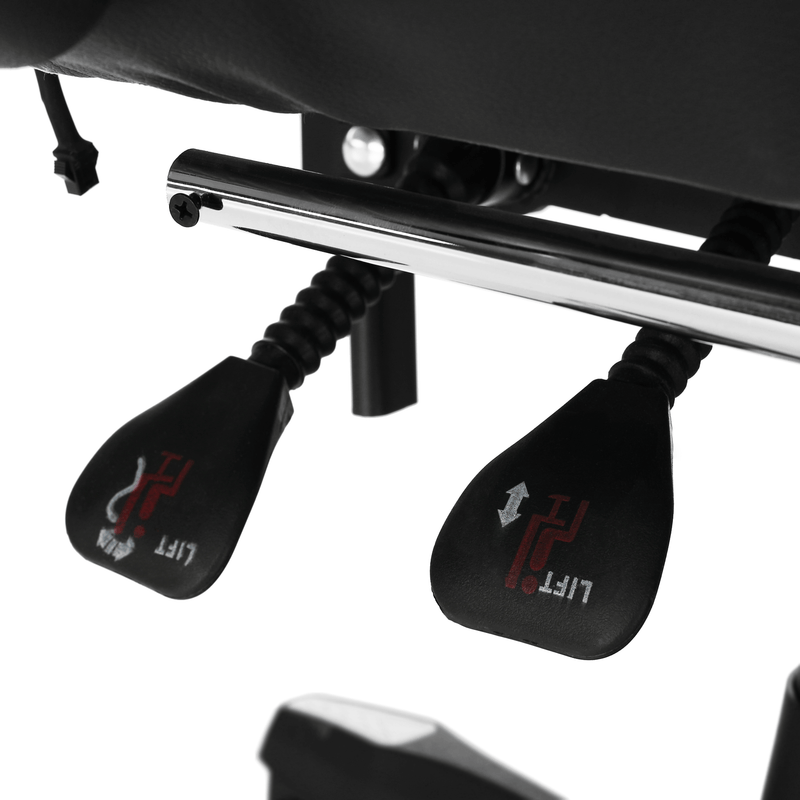 Irodai/gamer szék RGB LED világítással, fekete/fehér, JOVELA