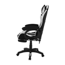 Irodai/gamer szék RGB LED világítással, fekete/fehér, JOVELA