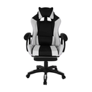 Irodai/gamer szék RGB LED világítással, fekete/fehér, JOVELA