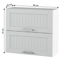 Felső szekrény, világosszürke/fehér, JULIA TYP 12