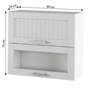 Felső szekrény, világosszürke/fehér, JULIA TYP 13