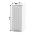 Felső szekrény, világosszürke/fehér, JULIA TYP 2