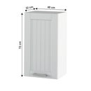 Felső szekrény, világosszürke/fehér, JULIA TYP 4