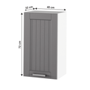 Felső szekrény, sötétszürke/fehér, JULIA TYP 4