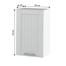 Felső szekrény, világosszürke/fehér, JULIA TYP 5