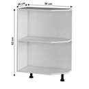 Alsó szekrény, fehér, univerzális , JULIA TYP 51