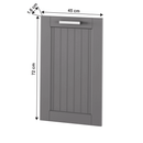 Mosogatógépre való ajtó 45, sötétszürke, JULIA TYP 55