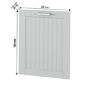 Mosogatógepre való ajtó 60, világosszürke, JULIA TYP 59