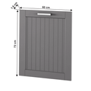 Mosogatógépre való ajtó 60, sötétszürke, JULIA TYP 59