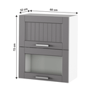 Felső szekrény, sötétszürke/fehér, JULIA TYP 8