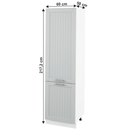 Élelmiszer szekrény, világosszürke/fehér, JULIA TYP 80