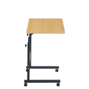 Állítható PC asztal kerekekkel, tölgy/fekete, JUSTUS
