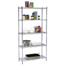 Könyvespolc, 5-polcos, króm, JUVEN