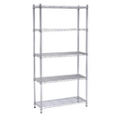 Könyvespolc, 5-polcos, króm, JUVEN