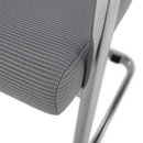 Tárgyalószék, szürke/fekete, KABIR